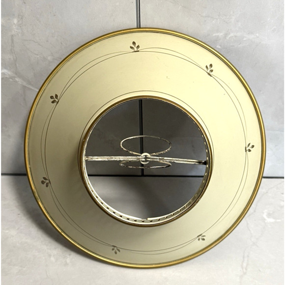 Vintage Toleware Metal Lamp Shade 10.5" Width 5.25" Tall - Picture 4 of 8